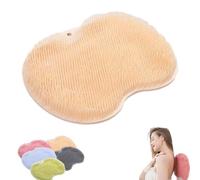 Shower Foot and Back Scrubber Massage Pad, Wall Mounted Silicone Bath Massage Cushion, Back Cleaning Pad for Shower Wall with Suction Cups, Bathroom Wash Foot Mat (Yellow)
