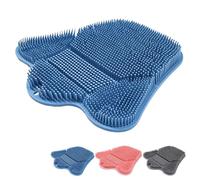 Shower Foot and Back Scrubber Mat, 2026 New Non Slip Silicone Bath Wash Pad, Washer Cleaning Tool with Suction Cups, Spa Massage Mats for Body Exfoliation Home Bathroom Elderly(Blue)