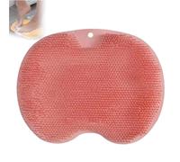 Shower Foot & Back Scrubber Massage Pad, Multi-Functional Silicone Massage Mat, 2025 new Wall Mounted Massage Pad, Shower Foot Scrubber Mat with Non-Slip Suction Cups Antislip Design (Pink)