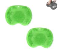 Shower Foot Back Scrubber, Massage Pad, Shower Foot & Back Scrubber Massage Pad,Shower Foot Scrubber Mat with Non-Slip Suction Cups,Shower Back Scrubber Wall Mounted (green,2pcs)