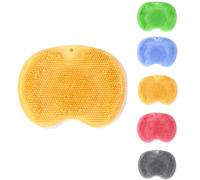 Shower Foot Back Scrubber, Massage Pad, Shower Foot & Back Scrubber Massage Pad,Shower Foot Scrubber Mat with Non-Slip Suction Cups,Shower Back Scrubber Wall Mounted (yellow,1pcs)