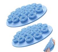 Shower Foot Scrubber Mat - 2 Piece Bath Brush with Suction Cups for Feet