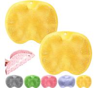 Shower Foot Scrubber Mat with Non-Slip Suction Cups,Foots Back Scrubbers Exfoliating Bath Wash Pad, Wall Mounted Slip Suction Back Washer for Use in Cleaner Men and Women (2pcs-A)