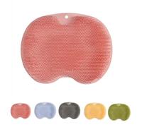 Shower Foot Scrubber Mat with Non-Slip Suction Cups, New Shower Foot and Back Scrubber, Foot Back Cleaning Pad Back Washer Exfoliating Bath Wash Pad (Pink)