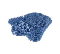 Shower Foot Scrubber, Silicone Back Mat, Non Slip Suction Cup Pad, Sided Massage Design, Dead Skin Tool, 1 Piece, for Heel, Body, Tub, Dorm, Apartment, 12.6x12.2x1.3 Inches