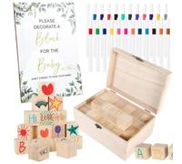 Shower Games | Sign Kit Drawing Challenge Funny Toy | Shower Block Decorating Kit for Gender Reveal Party 100-Day Celebration First Birthday Living Room Bedroom