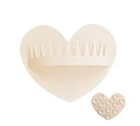 Shower Hair Catcher Wall - Heart Shape Mounted Collector, Suction Cup Bathroom Drain Accessory, Reusable Silicone Debris Trap Tool for Easy Cleaning | Women Girls Wife Girlfriend Home Hotel Sink Use