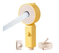Shower Head - Gentle Handheld Water Sprayer | 3-Mode Bath Hose Attachm | One-Button Water Stop, Soft Flow Control for Infant & , Single Hand , Ergonomic Kid Bathing Tool