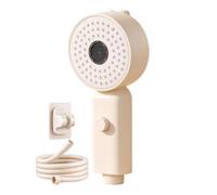 Shower Head - Gentle Handheld Water Sprayer | 3-Mode Bath Hose Attachm | One-Button Water Stop, Soft Flow Control for Infant & , Single Hand , Ergonomic Kid Bathing Tool
