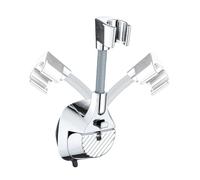 Shower Head Holder 7x17cm Space Saving Suction Bracket With Hook | Bathroom Handheld Shower Bracket For House Home Apartment College Dorm Kids Adults