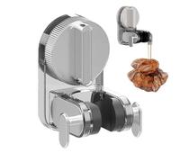 Shower Head Holder Suction, supporto regolabile per coppa angolare, 3,03 x 3,15 x 4,13 pollici Bathroom Showerhead Support Bracket for Wall Use Camping Outdoor Travel and Temporary Setups