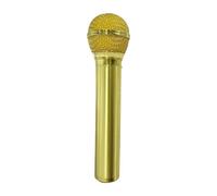 Shower Head, Microfono Showerhead, Forte Flow Alluminio Lega Compatto Portatile Easy Install Stylish Look Lightweight, High Pressure Shower for Home Camping, 2.36x2.36x8.66 Inches, Gold