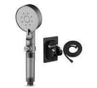 Shower Heads, High Pressure, 5 modalità spray regolabili Head, Hard Water Solution Kit with Hose and Bracket, Spa, Hotel, Rest Room, Apartment, Living Space, Rv, Household Bathroom Use