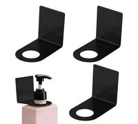 Shower Holder For Shampoo | 3 Pieces Stainless Steel No Drilling Hook | Adhesive Wall Bathroom Shower Organization - 2.99x2.52x1.97 For Bottle Conditioner Soap Dispenser Marble Metal Glass Wood Wall