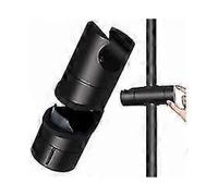 Shower Holder, Universal Black Shower Head Holder for 18-25mm Shower Bar Solid Abs Thicken And Upgraded Version Shower Head Holder, Matte Black