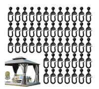 Shower Hooks, Drape Rings, Rustproof Metal Build, Multi-Purpose Hanging, Ideal for Outdoor Patios, Garden Recinzione Decor, Balcony Organization, Great for Indoor Piants, 0.33x0.14x0.06 inch