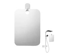 Shower Mirror - Anti-Fog, 25 cm | Frameless, No-Drill, Shatterproof,