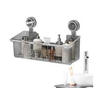 Shower Organizer Suction, Wall-Mounted Bathroom Shelf Organizers Versatile Bathrooms Storage Organizer, No Drilling Rapid Drainage Shelves Detachable Bathroom Basket For Shampoo Cleaning Supplies