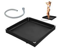 Shower Pan, Foldable Shower Base, Waterproof Material Design, Compact Portable Drenage Platforms for Outdoor, Camping, RV, Travel, Hiking Use, 31,52 x 31,52 x 3,94 pollici