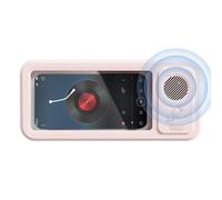 Shower Phone Holder - Shower Phone Case | Shoŵer Phoné Mount, 360 Degree Rotation Stand With Speaker | Waterproof Viewable Speakers | For Bathroom Bathtub Wall Car Dashboard Vent Mobile Windshield