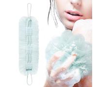 Shower Pouf and Back Scrubber Combo, Washcloth Towel, Suction Cup Bath Accessory, Soft and Deep Cleansing Design for Skin Renewal, Body Wash, Full-Body Shower