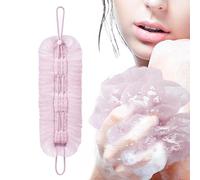 Shower Pouf Combo, Back Scrubber, 5.51x19.29in Bath Washcloth Set, Suction Cup Design, Skin Renewal Texture for Body Wash, Deep Cleansing, aily Shower, Spa, Travel, Home