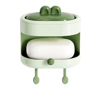 Shower Scrubber Body, Built-In Soap Holder, 4.33 Inches Double-Sided Brush, Handheld Skin Cleansing Massager for Bath, Back Wash Tool, Women & Men