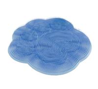 Shower Scrubber Mat, Silicone Foot and Back Brush, Dead Skin Remover with Non-Slip Suction Cups, Elbow and Heel Scrub 7.87x7.87 Inches for Smooth Skin