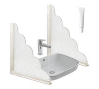 Shower Splash Guard, Splash Guard for Bathtub, Bath Tub Splashs Guards, 2 Pieces Self-Adhesive Shower Water Guards, Waterproof Water Barrier Tub Corner Bathroom Laundry Room Sink Home