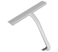 Shower Squeegee - 8 Inch Window Scraper, Black Bathroom Cleaner with Suction Cup | Hooks for Mirror Door Car Streak Free Shower Screen Wiper for Window Cleaning Bathroom, Mirror, Cle