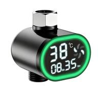 Shower Temperature Monitor - Splash-Proof Precision LED Digital Display | Shower Temperature Display Timer - for Bathroom Hotel Gym Swimming Pool Daycare Center Spa