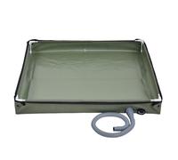 Shower Tent Awning Base, Portable Waterproof Shower Stall Floor With Drainage Hole, Temporary Bottom, Versatile Use For Camping, Pet Bath, Outdoor Showers, 31.5 X31.5 X3.9 Inches