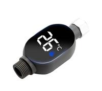 Shower Water Temperature Gauge, Led Display Smart Meter, Waterproof Bath Monitor, Pc/stainless Steel Build, High-Precision Sensor, Ideal for Home and Baby Bathing, 4.17 Inches
