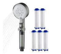 Showerhead - portano portatile | Filtri della doccia | | Schederi staccabili Testa 5 Modalità filtrate | Spruzzatore regolabile con ugelli in silicone per bagno in casa campeggio campeggio esterno g