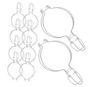 SHOWERORO 10 Pezzi Fibbie in Acciaio Resistente per Chiusura Barattoli Vetro Morsetti Sigillanti per Barattoli Dolci e Conservazione Domestica e Ristorazione