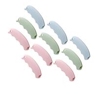 SHOWERORO 10 Pezzi Manico in Silicone Ergonomico per Borse della Spesa e Cestini, Design Salva-fatica, per Supermercato e Shopping, Set da Colore Casuale