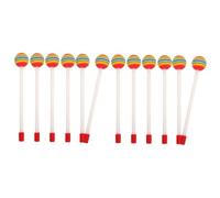 SHOWERORO 12pezzi Bacchette Da Percussione Lollipop Per Ragazzo Ragazza Spugna Strumenti Musicali Per Apprendimento e Performance Accessori Per Percussioni e Batteria