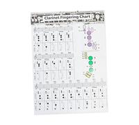 SHOWERORO 1pezzi Tabella Degli Accordi Per Clarinetto Guida Pratica Per Principianti Diagrammi Chiari e Utili Per Apprendere Gli Accordi Musicali Strumento Essenziale Per Musicisti Materiale