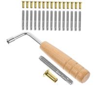 SHOWERORO 1set Accessori Per Arpa Lira Include Punte Di Sostituzione Viti Di Tuning e Chiave Per Strumenti Musicali Corda Per Iniziare e Mantenere La Lira