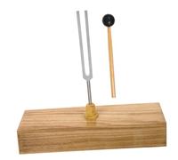 SHOWERORO 1set Diapason Base Legno Con Martello Per Esperimenti Fisici Strumento Didattico Per Acustica e Relax Frequenza Suono Pulito