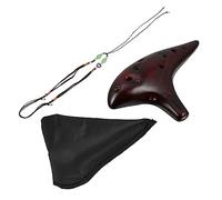 SHOWERORO 1set Ocarina Portatile Ceramica Strumento Musicale Per Principianti e Ragazza Per Apprendere La Colore Rosso Marrone