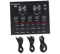 SHOWERORO 1set Scheda Audio Usb Professionale Mixer e Effetti Per Live Streaming e Registrazione Compatibile Smartphone e Computer Set Completo Microfono Condensatore e Riduzione Volume