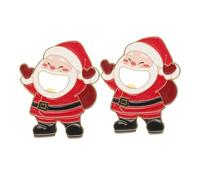 SHOWERORO 2 Pezzi Apribottiglie Magnetico Natalizio con Fissaggio per Frigorifero Set Apertura Bevande e Soda Decorazione Cucina e Bar Regalo Originale di Natale