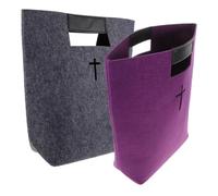 SHOWERORO 2 Pezzi Borsa in Feltro per Shopping e Scuola, Borsa Tote Raffinata e Capiente con Forte Capacità di Carico, Organizer per Bibbia e Uso Quotidiano