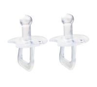 SHOWERORO 2 Pezzi Ciucci Per Ragazzo Ragazza in Portatili Design Ergonomico Bordi Arrotondati Giocattoli Morso Comodo Calma Ragazzo Ragazza