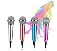 SHOWERORO 2 Pezzi Mini Microfono K Song Compatibile Smartphone e PC Jack 3,5 Mm, Microfono di Registrazione Condensatore Portatile Leggero per Karaoke App e Comunicazione Webcam