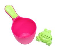 SHOWERORO 2 Set tazza di shampoo tazza di risciacquo dello shampoo tazza da bagno per lavare i mestolo d'acqua paletta da bagno per bambini cucchiaio d'acqua per il bambino pp Green