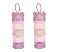 SHOWERORO 2pezzi Contenitore Per Latte Polvere Per Ragazzo Ragazza Strati Portatile Con Ampia Capacità Scatola Per Snack e Alimenti Design Senza Perdite Materiale Sicuro Viola