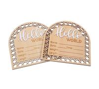 SHOWERORO 2pezzi Segnaletica Legno Per Annuncio Di Nascita Per Accogliere Decorazione Originale Per Foto e Ricordi Speciali