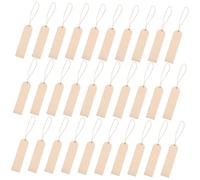 SHOWERORO 30 Divisori Per Dischi in Vinile Linguette Organizer Fai Da Te Etichette in Legno Grezzo Divisori Per Dischi Con Corda Di Iuta